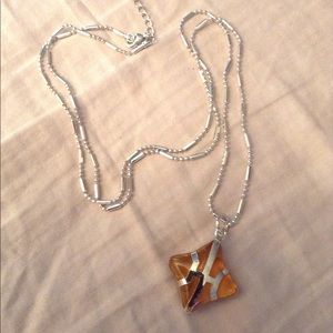 Orange Pendant Necklace